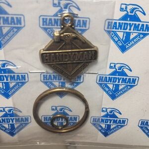 Handyman Club Of America Members Keychain NWT Goldtone Vintage Still sealed
